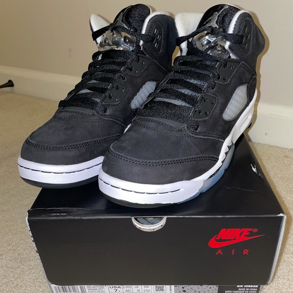 Oreo Air Jordan Retro 5 Grade School Boys